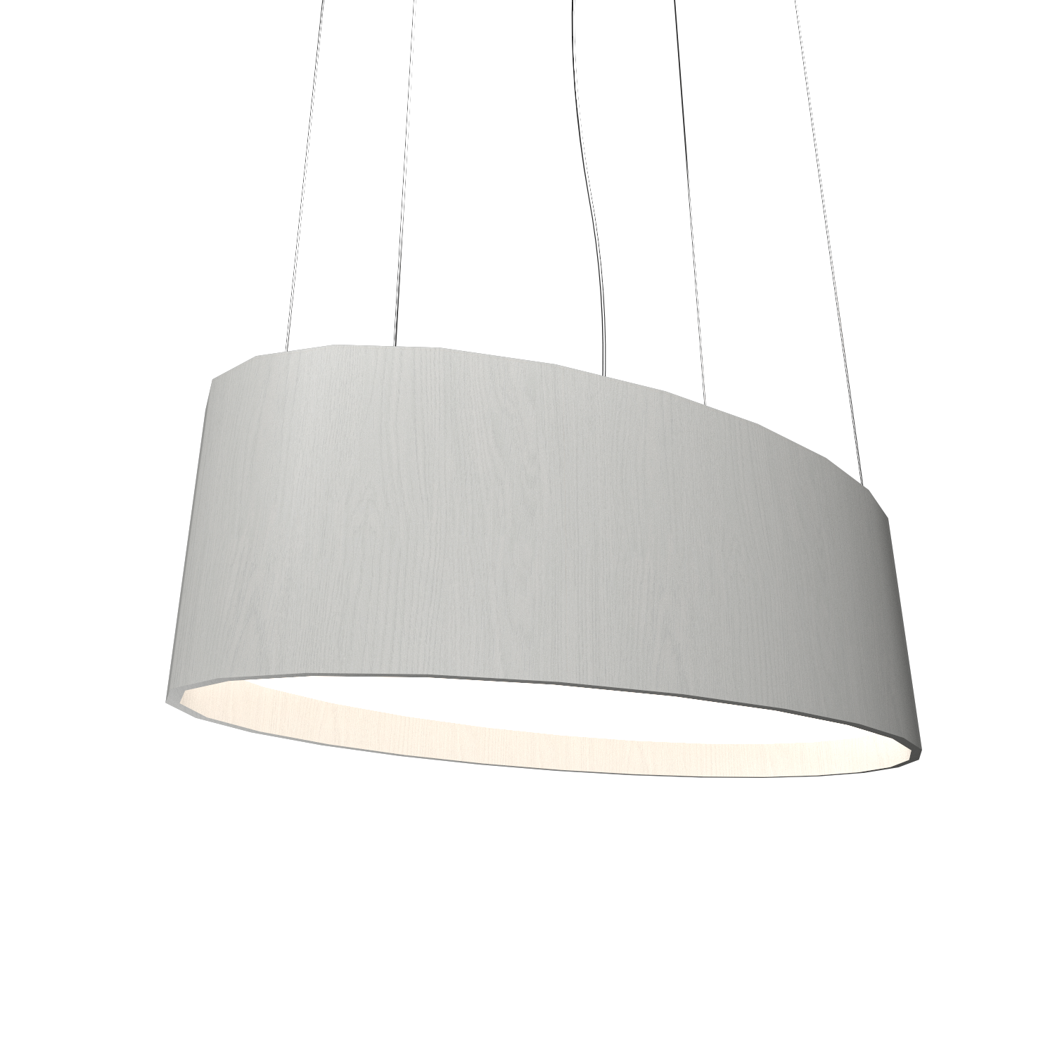 Pendant Lamp Accord Oval 287 - Oval Line Accord Lighting | 47. ​​Organic White