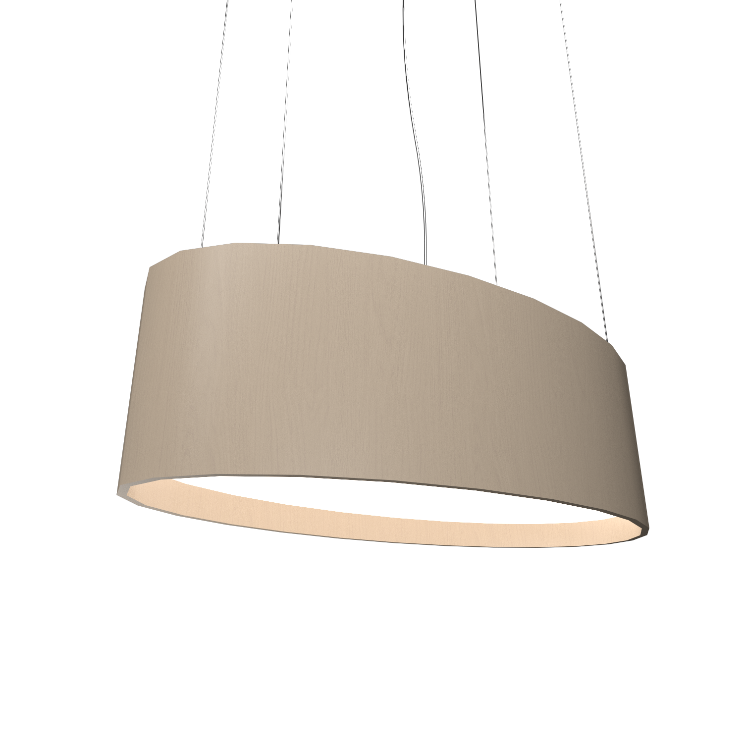 Pendant Lamp Accord Oval 287 - Oval Line Accord Lighting | 48. Organic Cappuccino