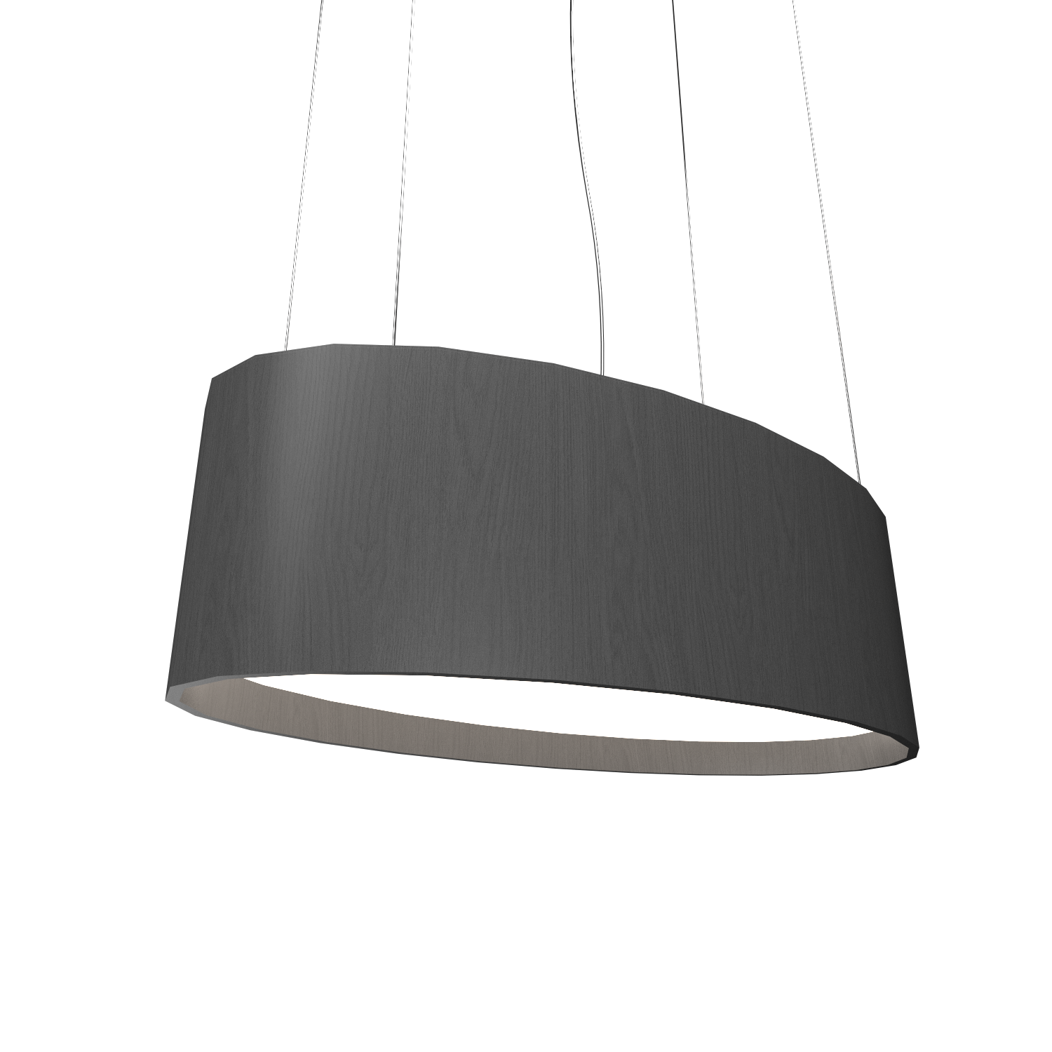 Pendant Lamp Accord Oval 287 - Oval Line Accord Lighting | 50. Organic lead Grey