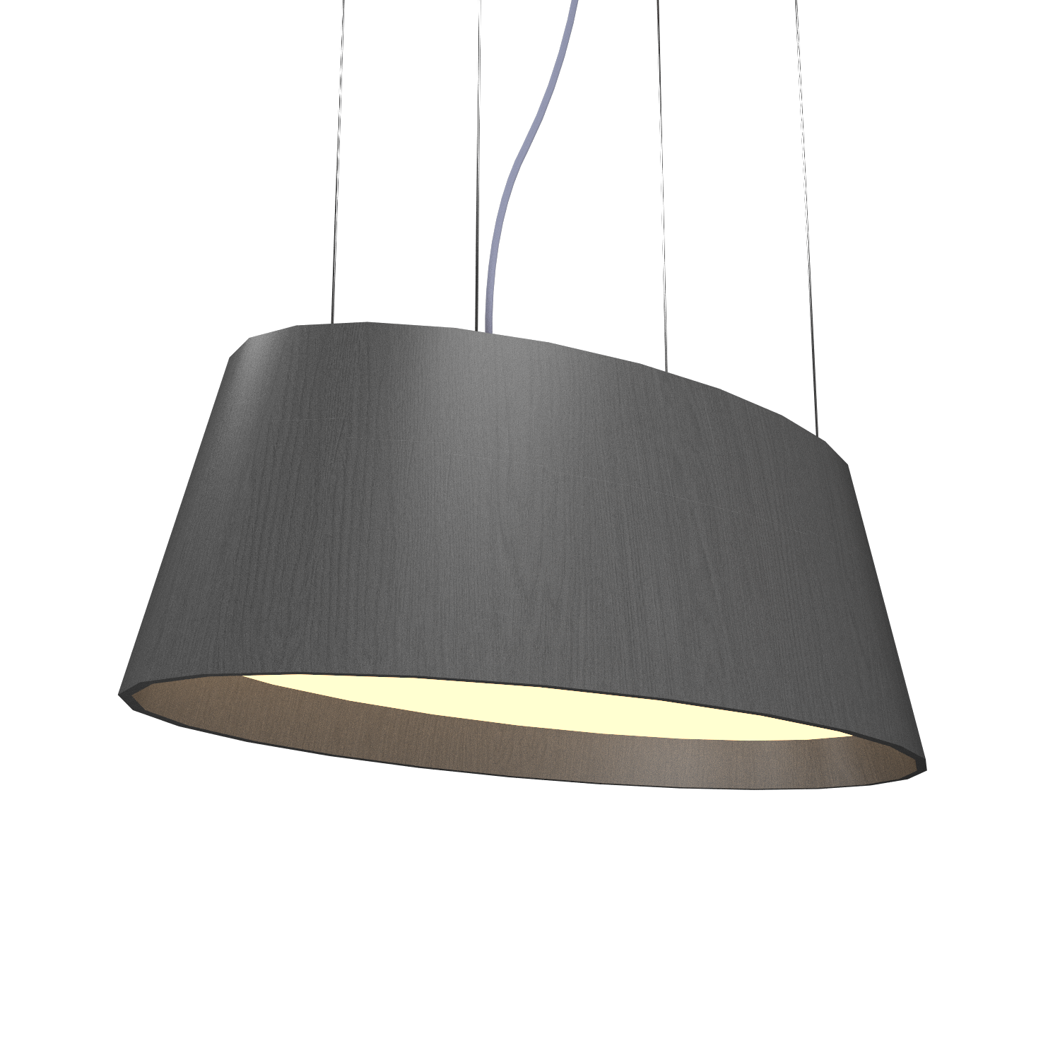 Pendant Lamp Accord Oval 1218 - Oval Line Accord Lighting | 50. Organic lead Grey