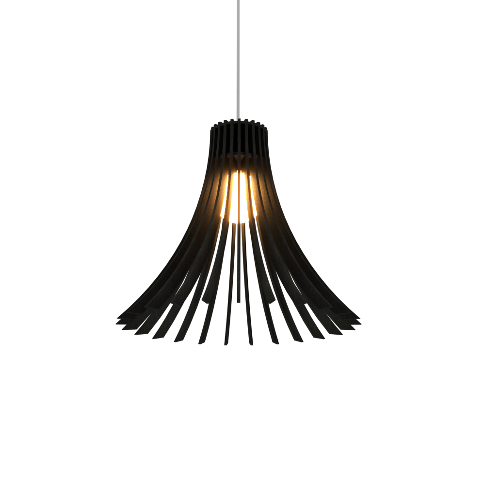 Pendant Lamp Accord Stecche Di Legno 1181 - Stecche Di Legno Line Accord Lighting | 46. ​​Organic Black