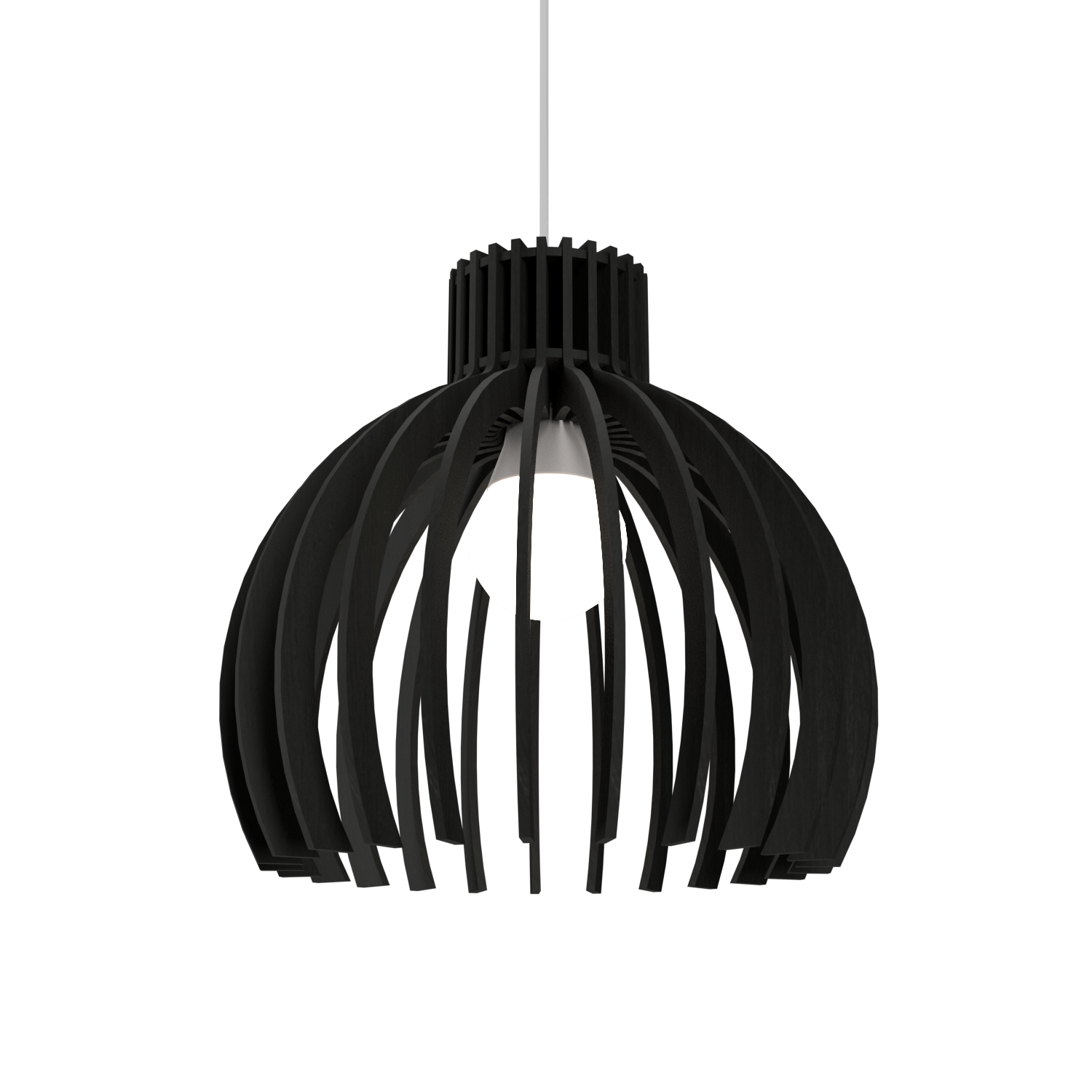Pendant Lamp Accord Stecche Di Legno 1237 - Stecche Di Legno Line Accord Lighting | 46. ​​Organic Black