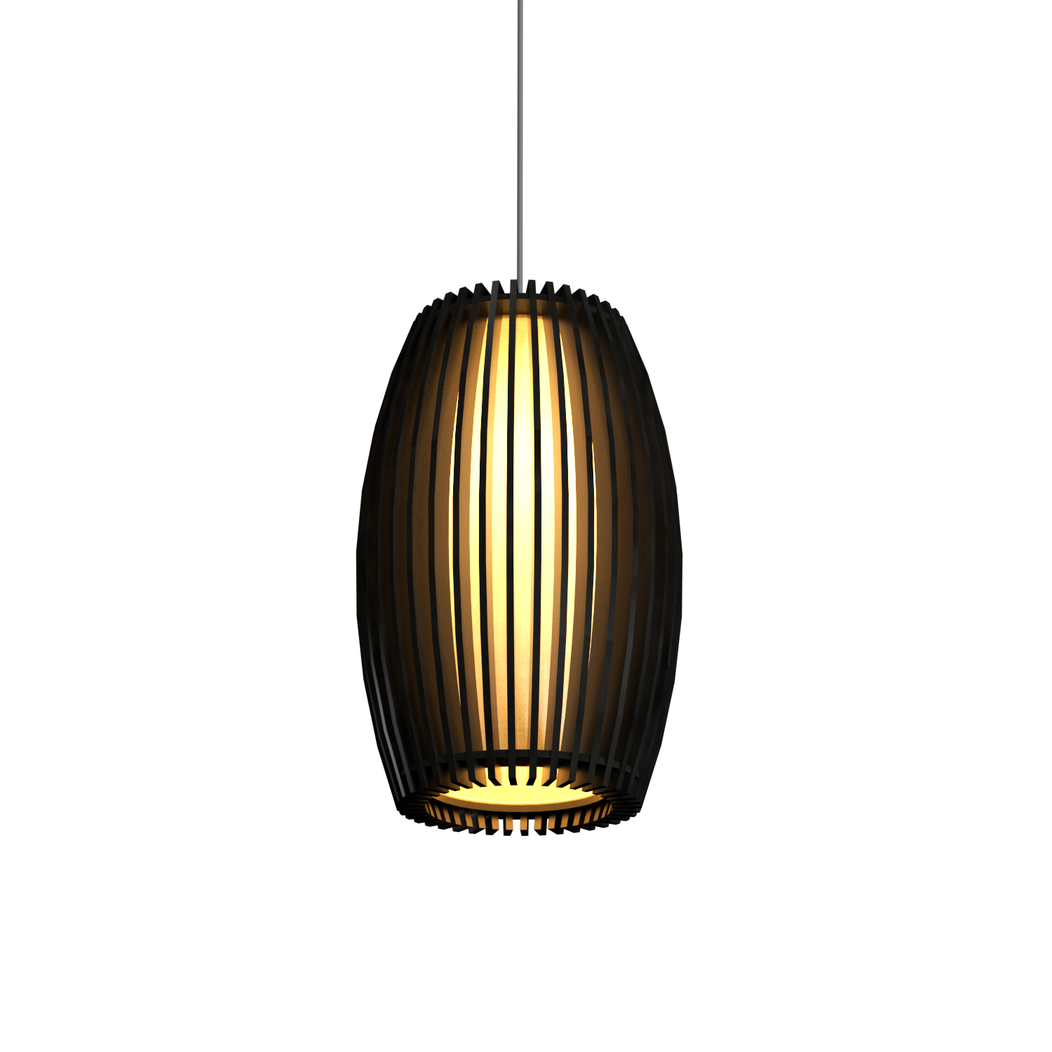 Pendant Lamp Accord Stecche Di Legno 1140 - Stecche Di Legno Line Accord Lighting | 46. ​​Organic Black