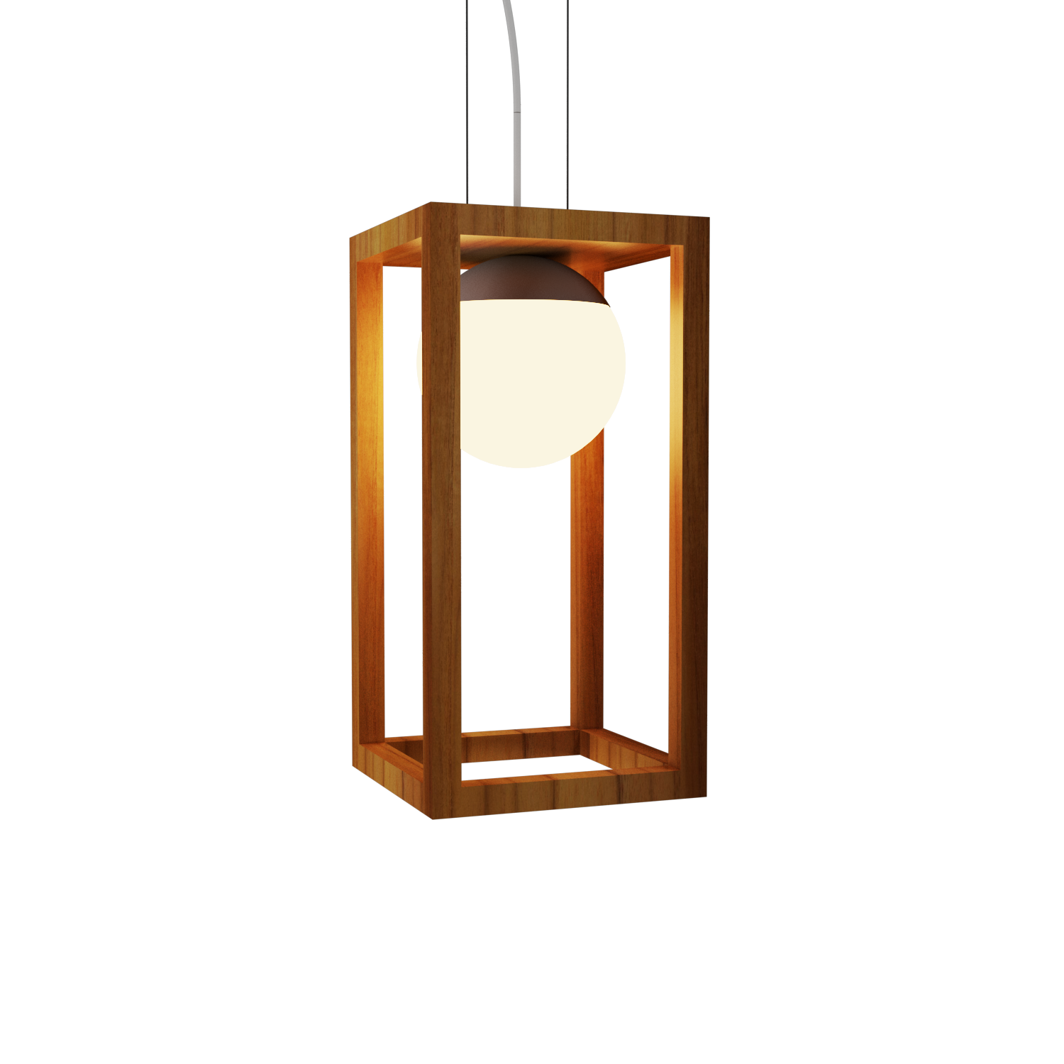 Pendant Lamp Accord Cubic 1453 - Cubic Line Accord Lighting | 12. Teak