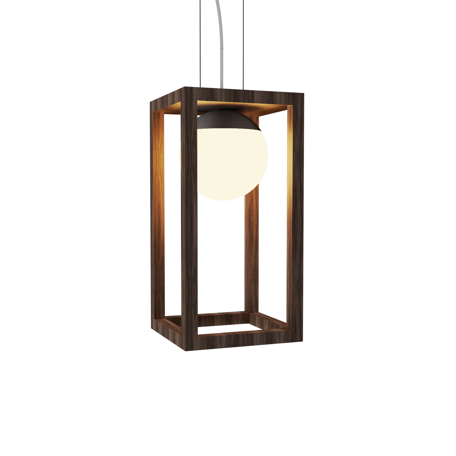 Pendant Lamp Accord Cubic 1453 - Cubic Line Accord Lighting | 18. American Walnut