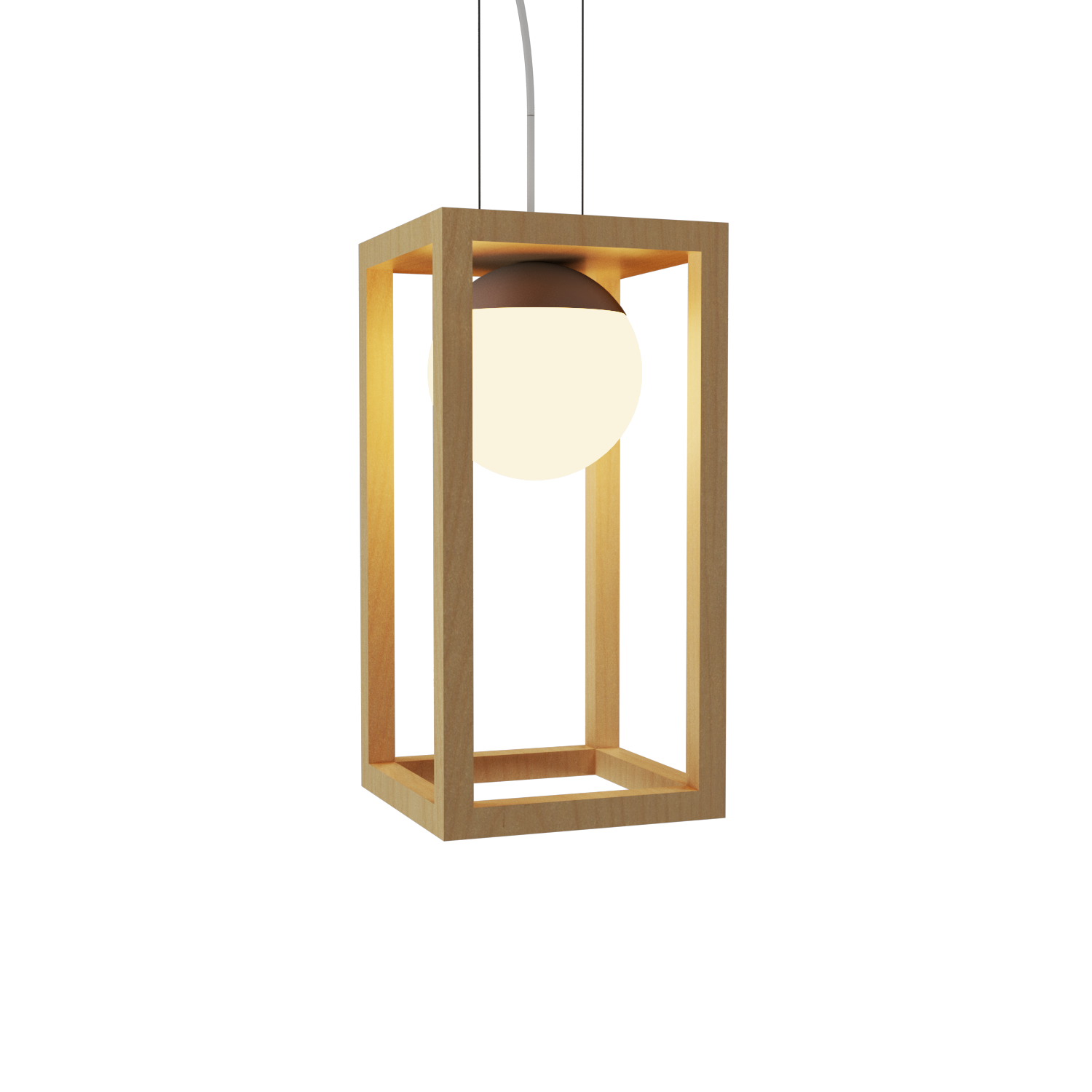 Pendant Lamp Accord Cubic 1453 - Cubic Line Accord Lighting | 34. Maple