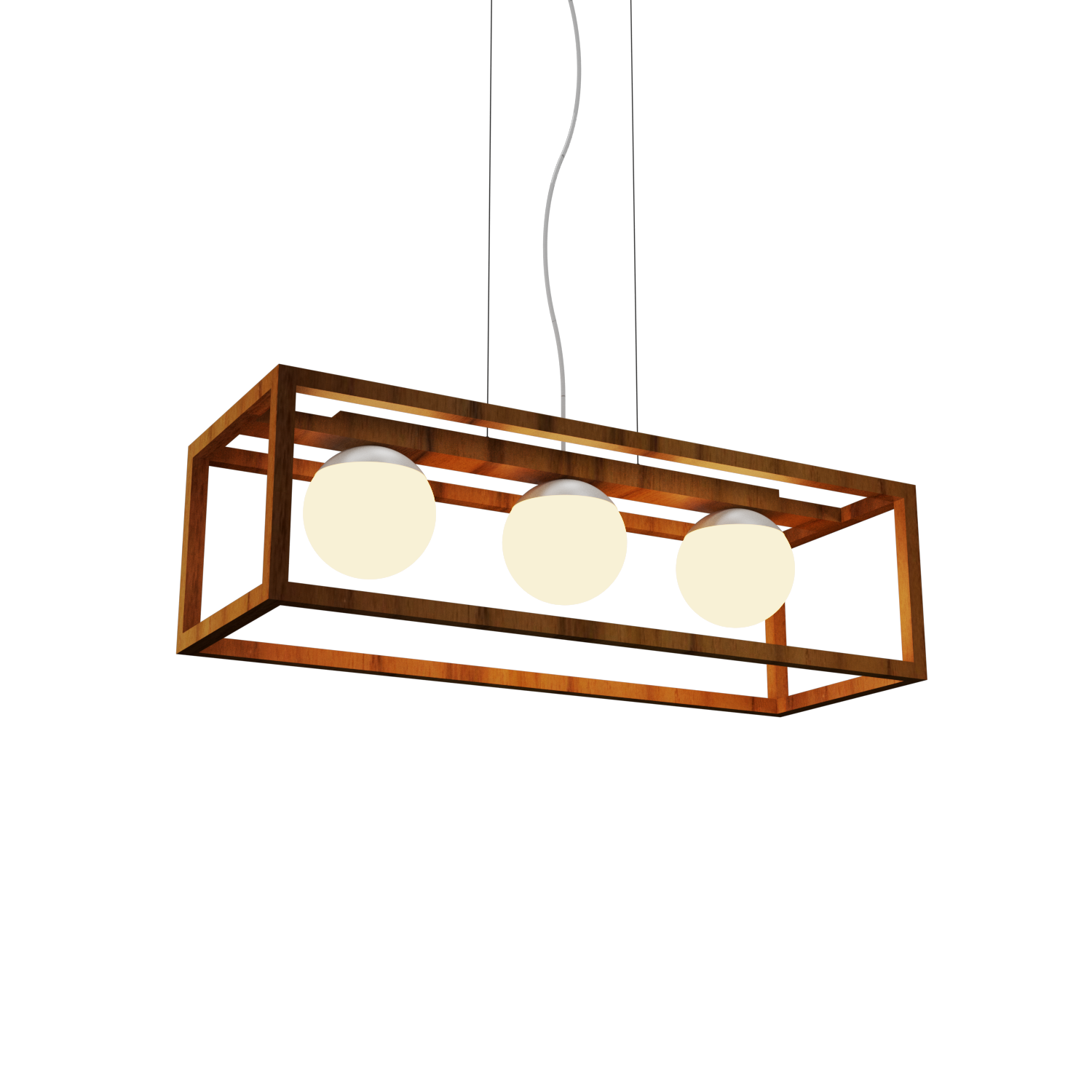 Pendant Lamp Accord Cubic 1455 - Cubic Line Accord Lighting | 12. Teak