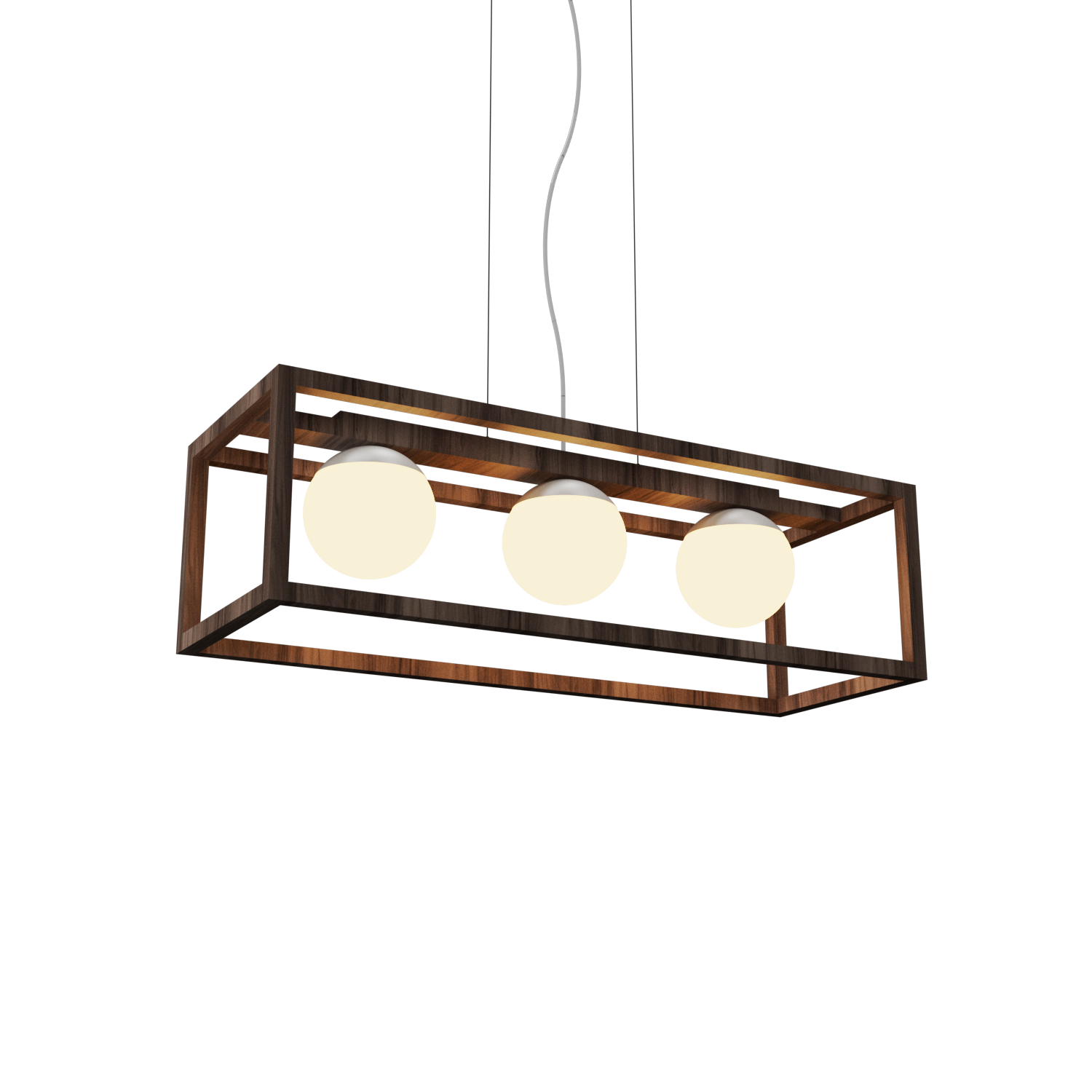 Pendant Lamp Accord Cubic 1455 - Cubic Line Accord Lighting | 18. American Walnut