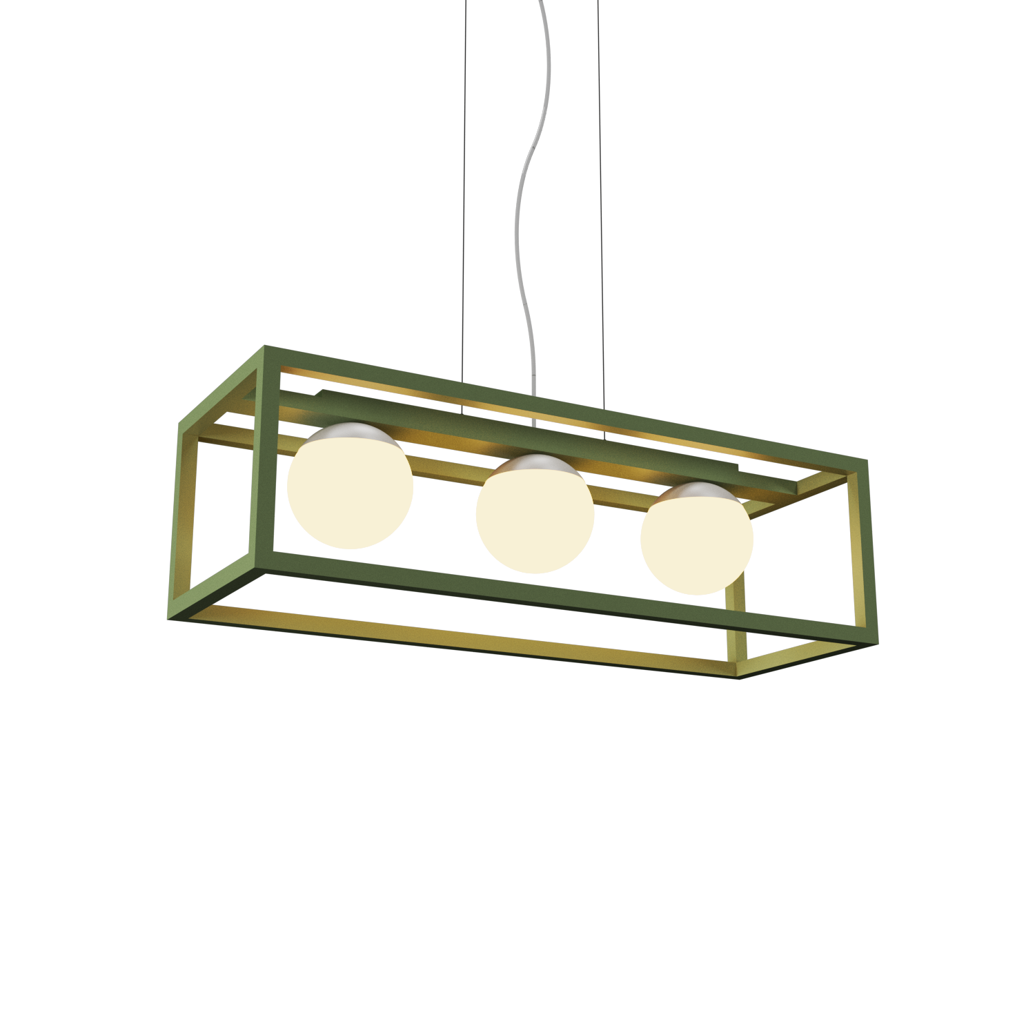 Pendant Lamp Accord Cubic 1455 - Cubic Line Accord Lighting | 30. Olive Green