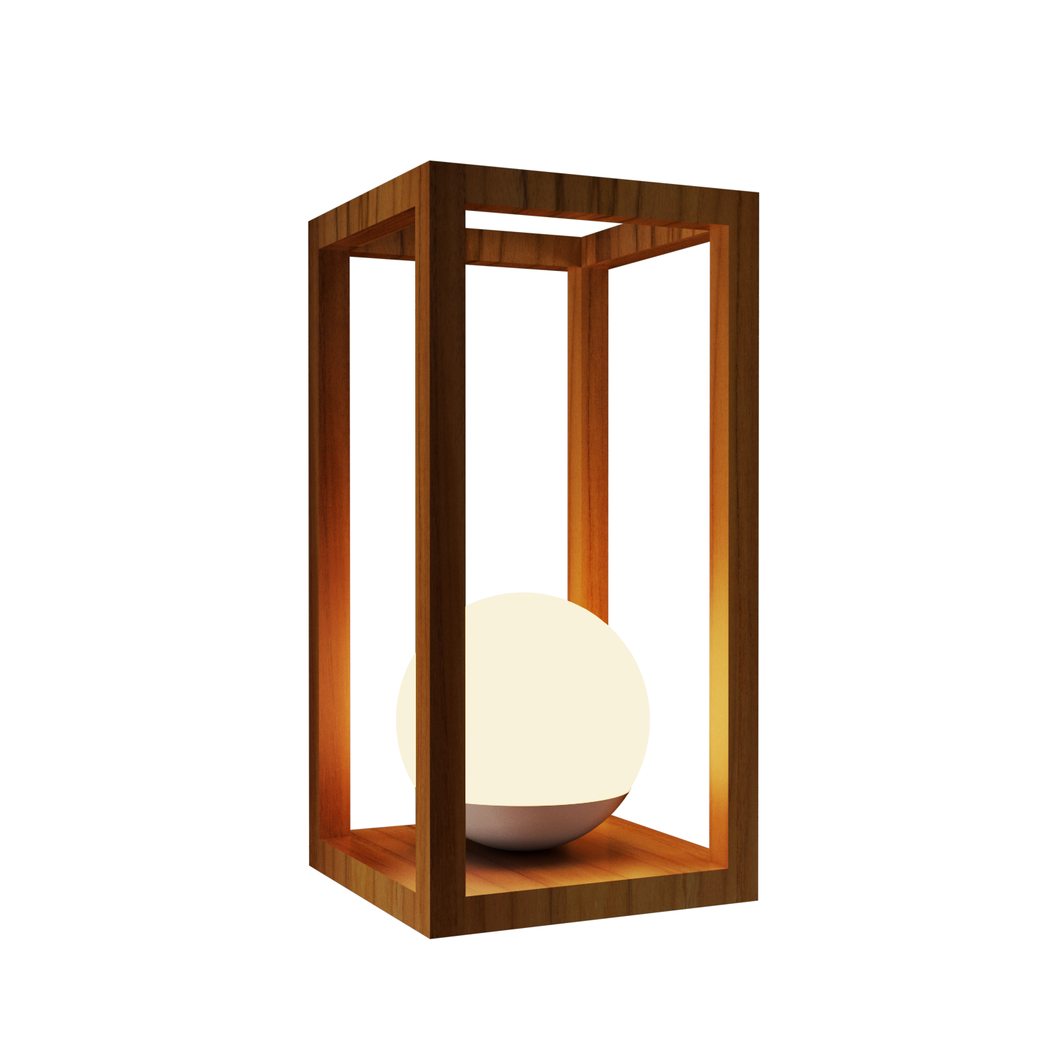 Table Lamp Accord Cubic 7068 (Bulb) - Cubic Line Accord Lighting | 12. Teak