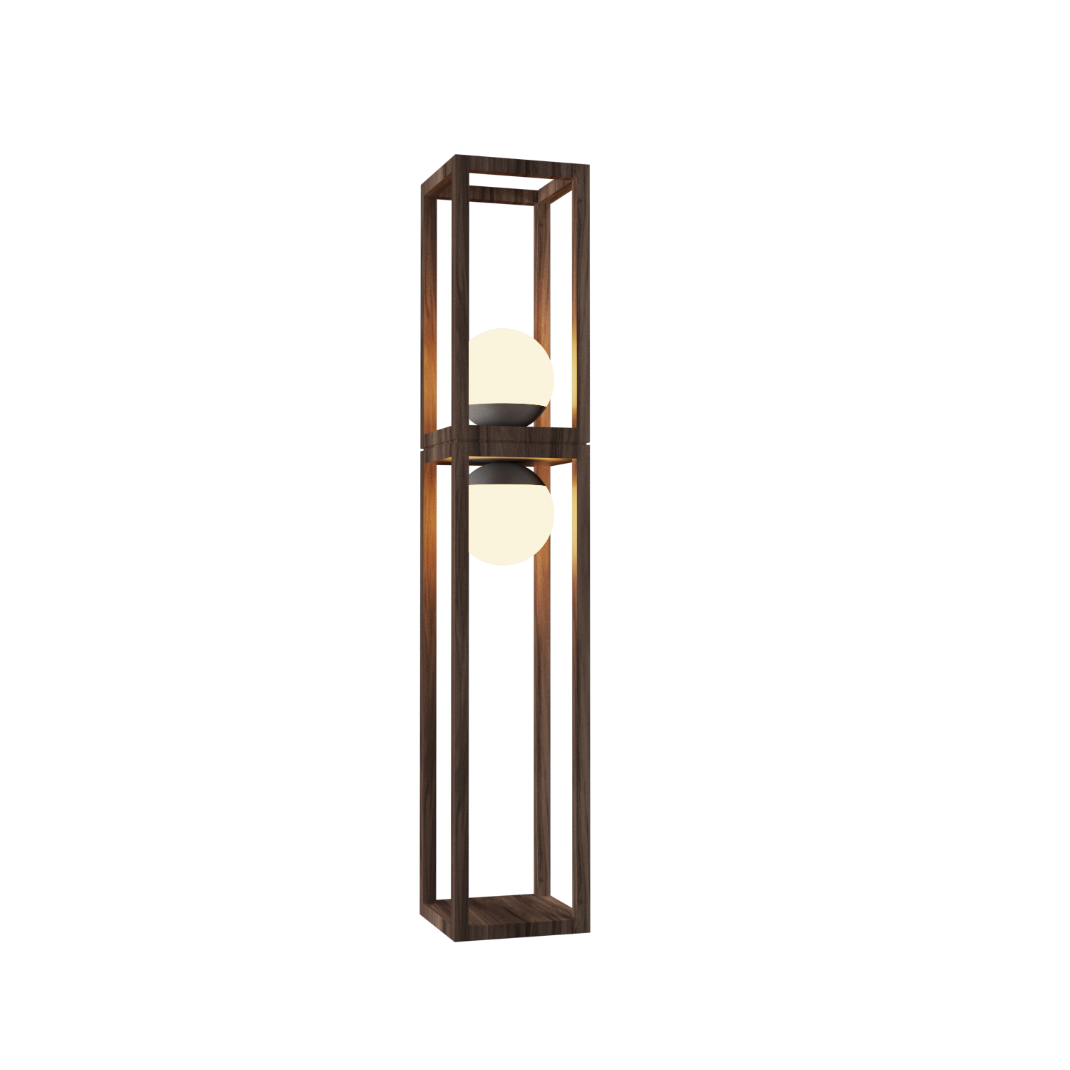 Floor Lamp Accord Cubic 3048 (Bulb) - Cubic Line Accord Lighting | 18. American Walnut