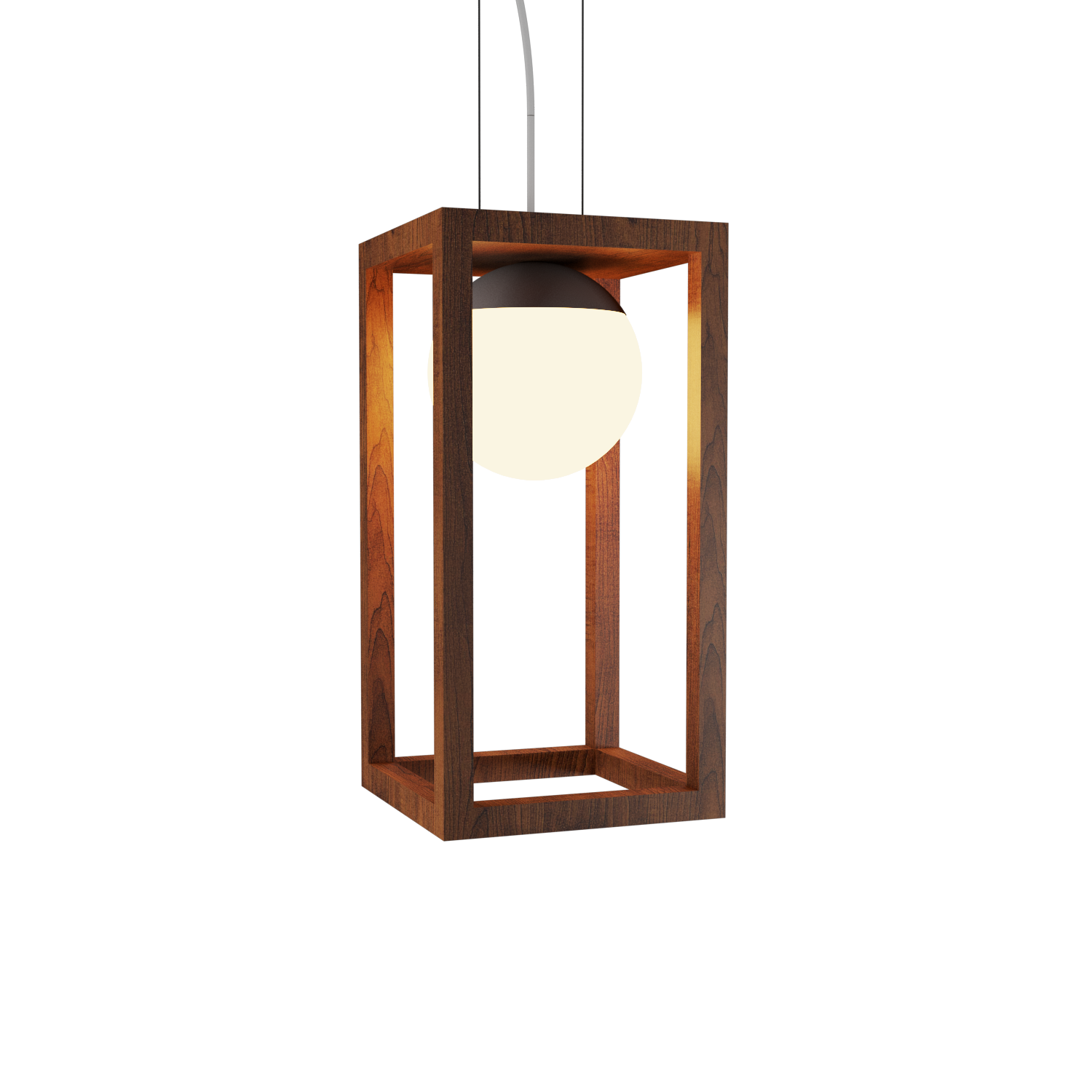 Pendant Lamp Accord Cubic 1458 (Shade) - Cubic Line Accord Lighting | 06. Imbuia