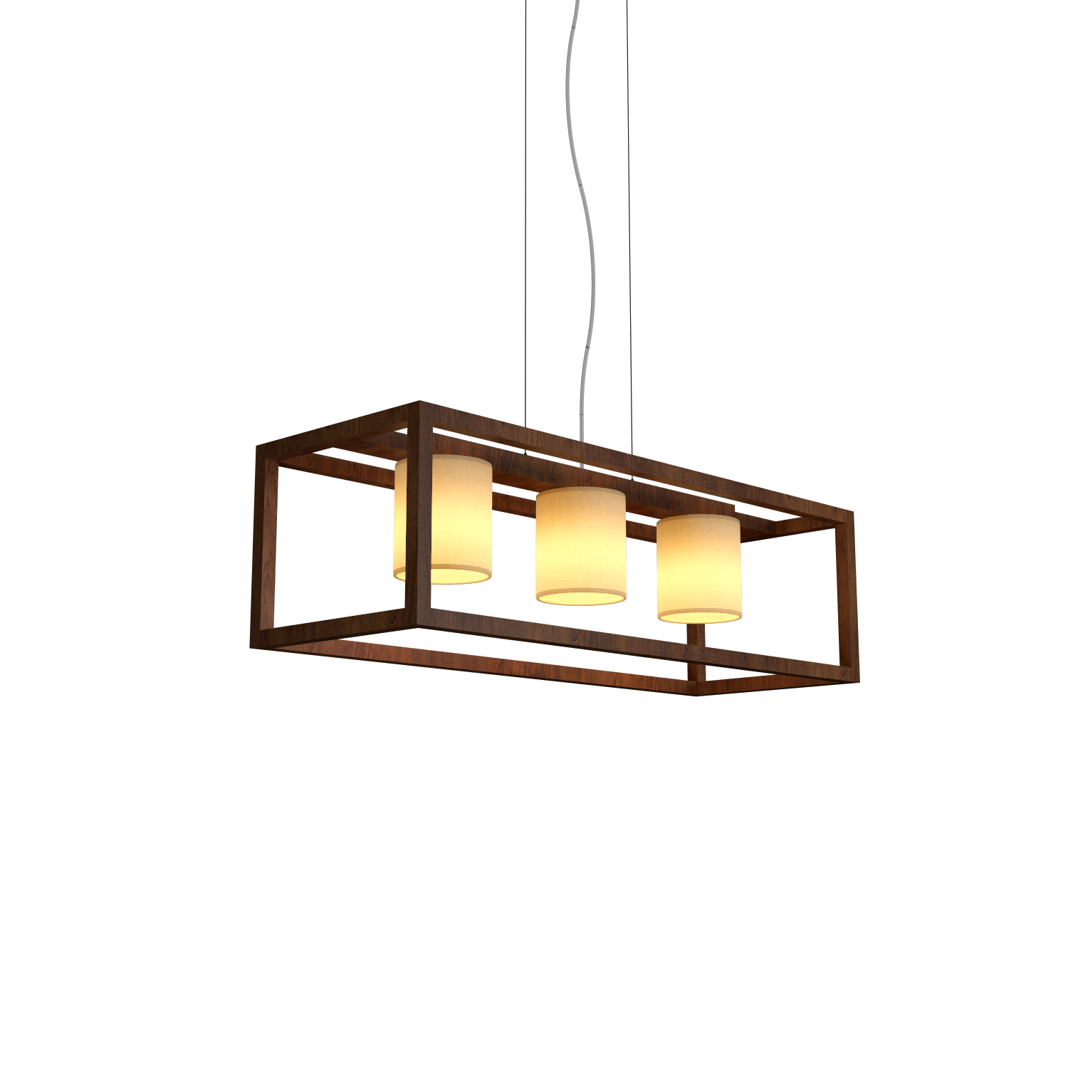 Pendant Lamp Accord Cubic 1455 (Bulb) - Cubic Line Accord Lighting | 06. Imbuia