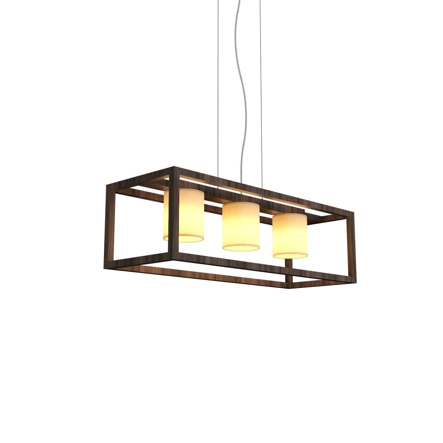 Pendant Lamp Accord Cubic 1455 (Bulb) - Cubic Line Accord Lighting | 18. American Walnut