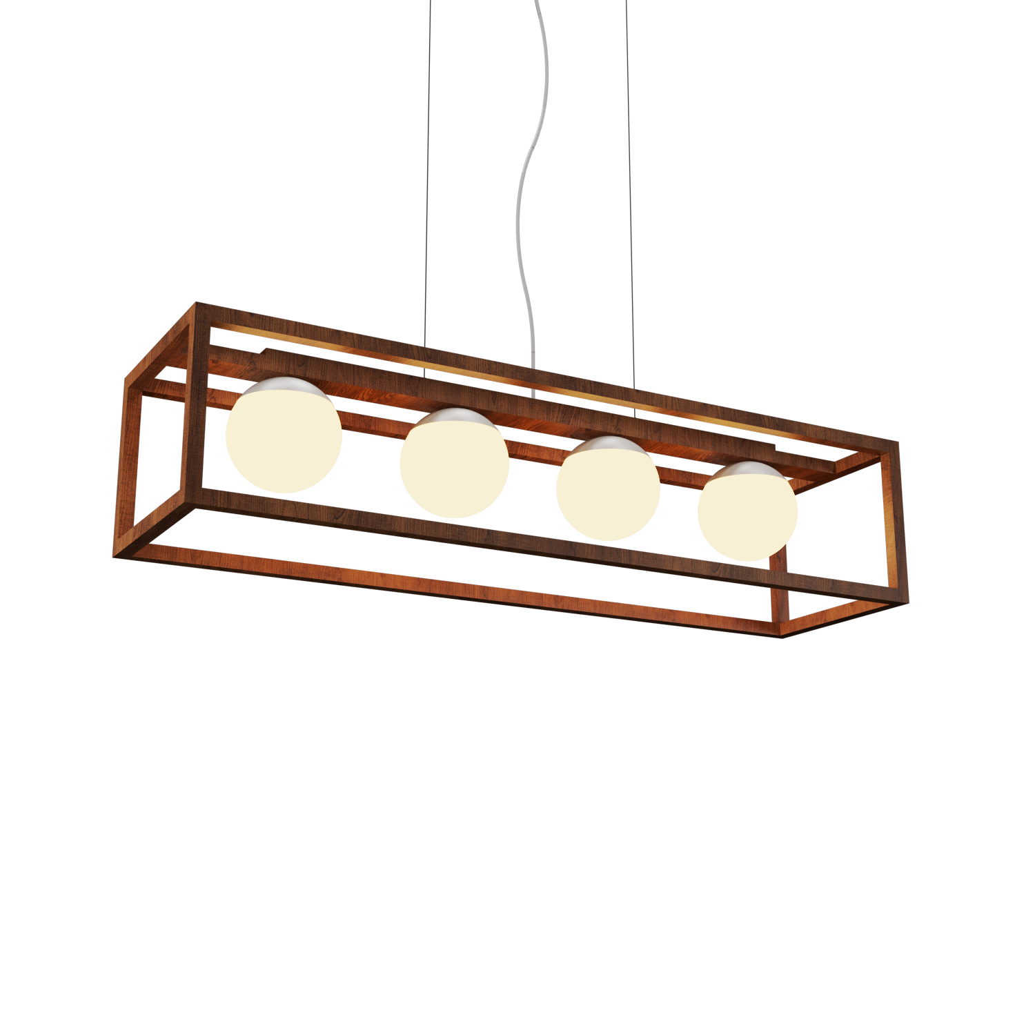 Pendant Lamp Accord Cubic 1456 (Bulb) - Cubic Line Accord Lighting | 06. Imbuia