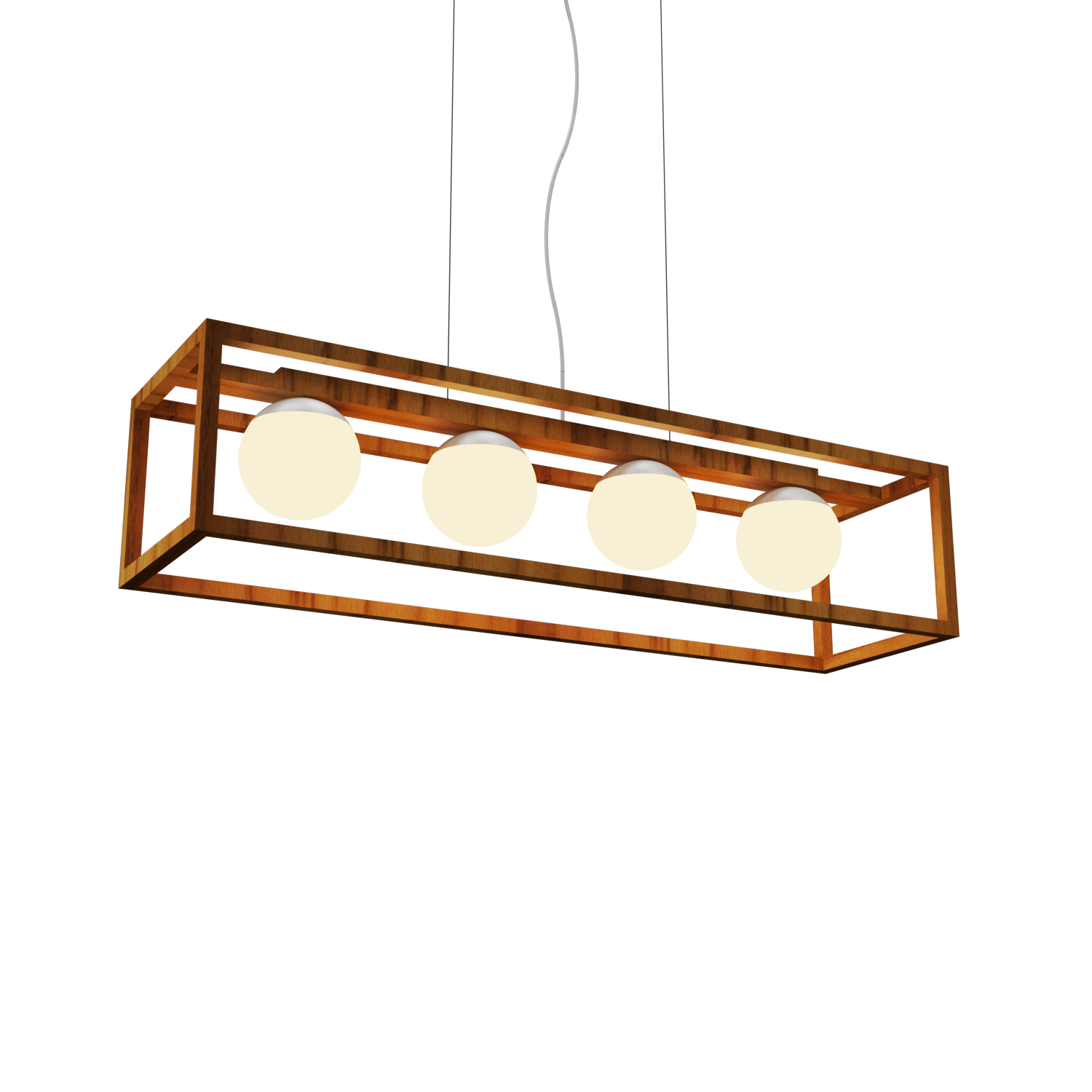 Pendant Lamp Accord Cubic 1456 (Bulb) - Cubic Line Accord Lighting | 12. Teak
