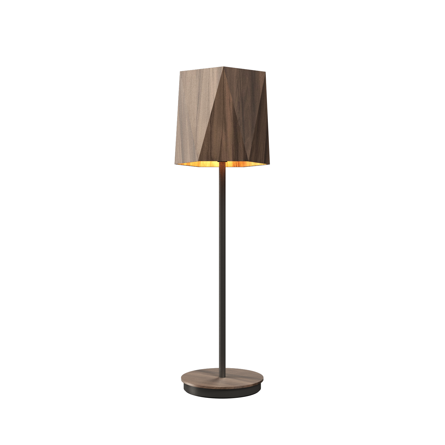 Table Lamp Accord Facetado 7084 - Facetada Line Accord Lighting | 18. American Walnut