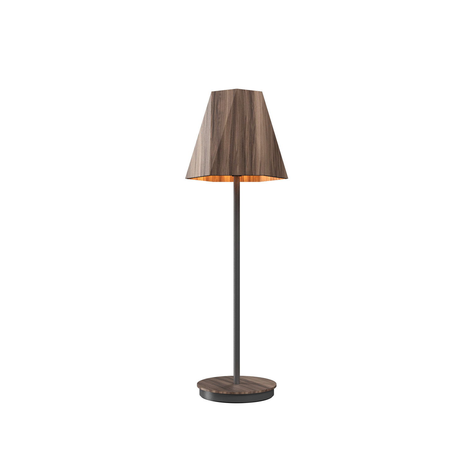 Table Lamp Accord Facetado 7085 - Facetada Line Accord Lighting | 18. American Walnut