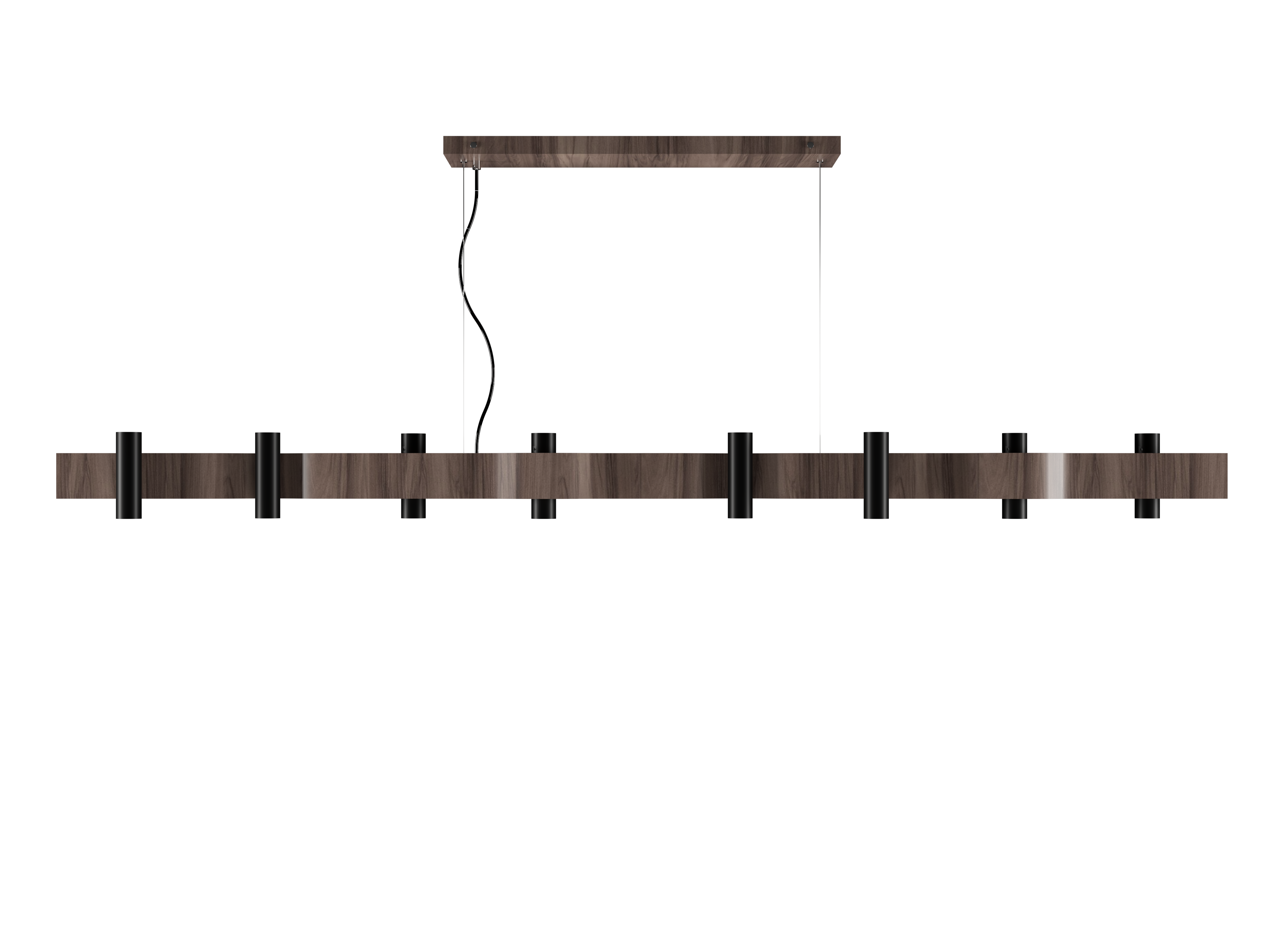 Pendant Lamp Accord Flow 1502 - Flow Line Accord Lighting | 18. American Walnut