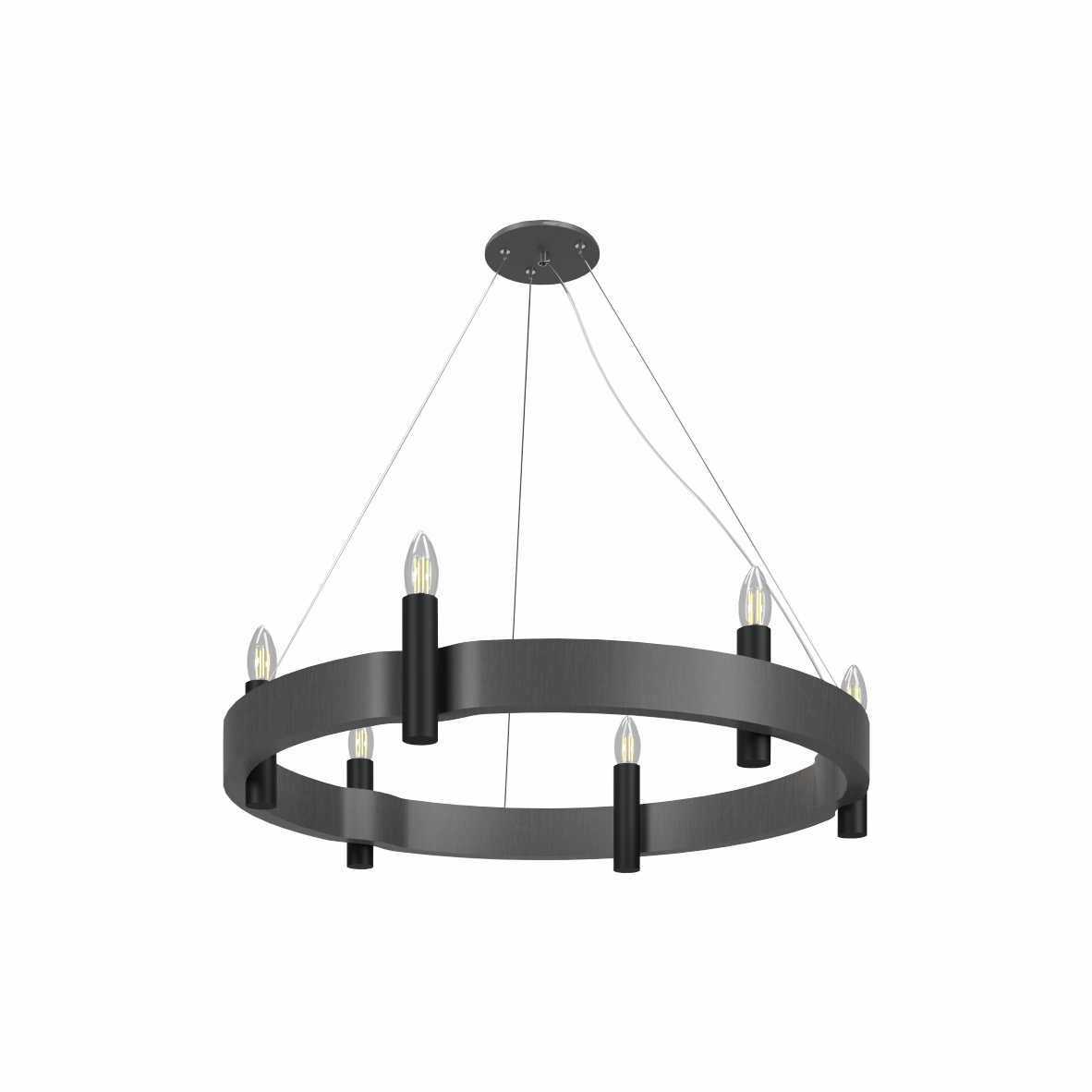 Pendant Lamp Flow 1525 - Flow Line Accord Lighting | 50. Organic lead Grey