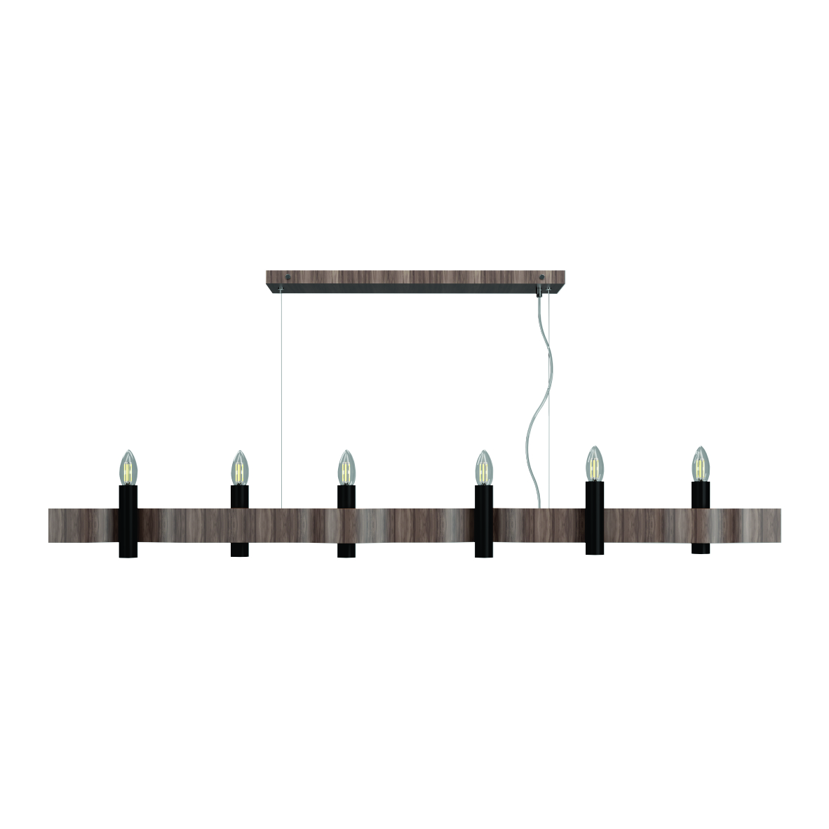 Pendant Lamp Flow 1518 - Flow Line Accord Lighting | 18. American Walnut