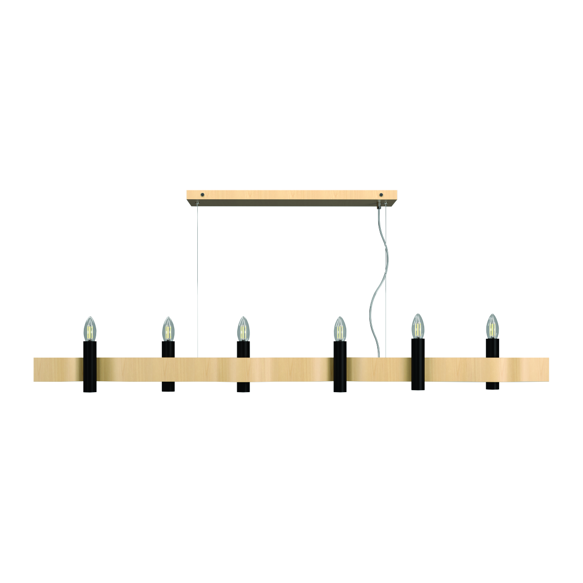 Pendant Lamp Flow 1518 - Flow Line Accord Lighting | 34. Maple