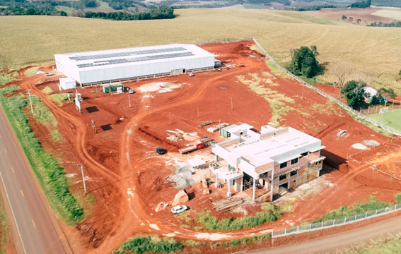 Imagem da construção de novas instalações